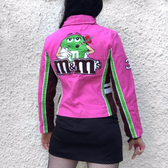 JH Design M&M's Racing Jacket Kids Large Pink Good NASCAR Nextel Cup Series - Picture 2 of 12